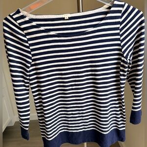 SOLD✅ J. Crew Navy and White Striped Tee L